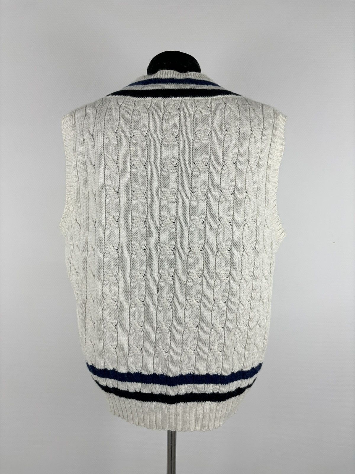 Polo Ralph Lauren 1922-1923 POLO Cashmere Cable-Knit Vest Tenis Gilet Jumper Size US XL / EU 56 / 4 - 4 Thumbnail