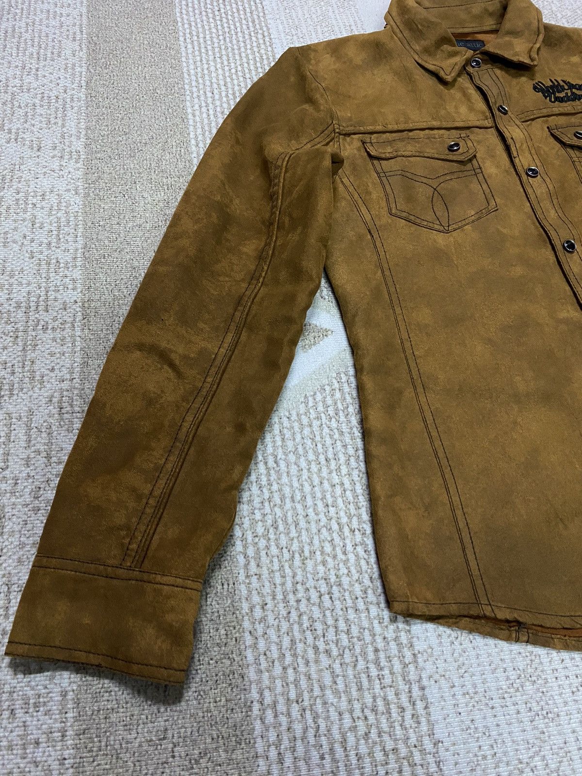 If Six Was Nine × In The Attic × Japanese Brand In The Attic Suede Cotton Pearl Snap Button Shirt Size US M / EU 48-50 / 2 - 4 Thumbnail