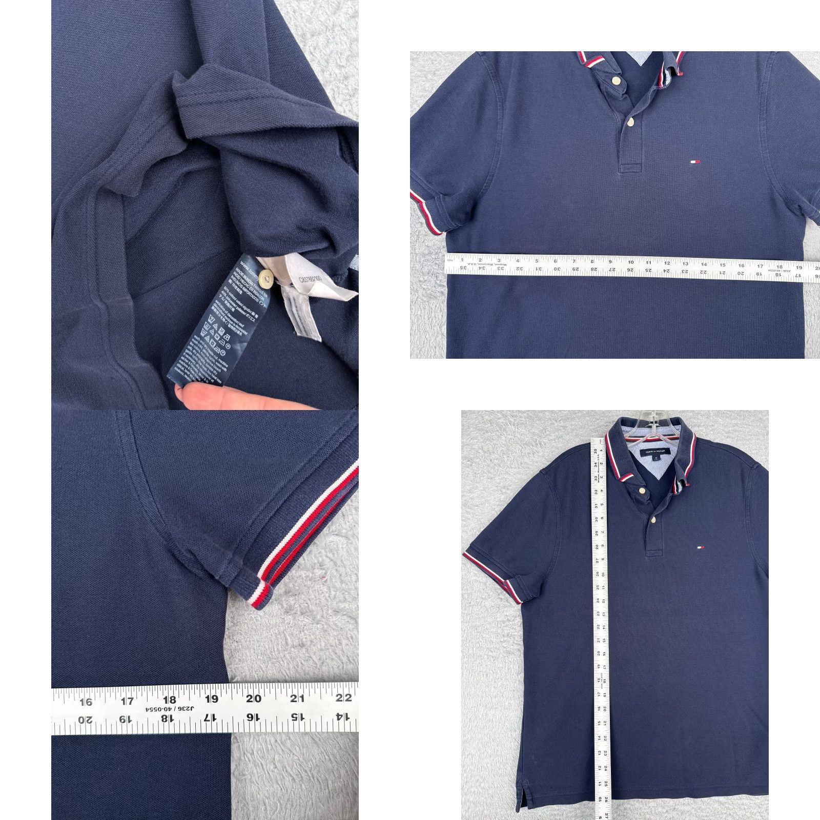 Tommy Hilfiger Tommy Hilfiger Polo Shirt Men Medium Blue Cotton Blend Short Sleeve Golf Slim Fit Size US M / EU 48-50 / 2 - 8 Thumbnail