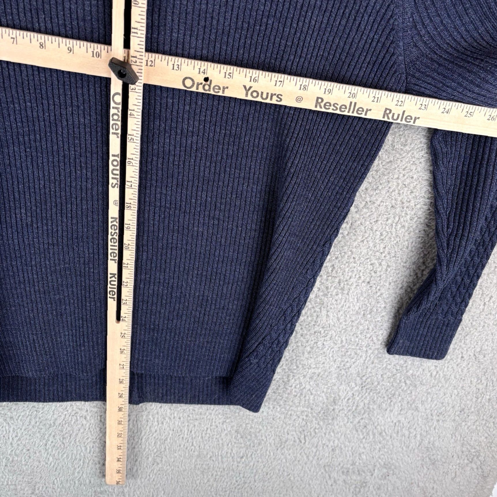Cutter & Buck Cutter & Buck Sweater Mens Large Blue Merino Wool Full Zip Cable Knit 100% Wool Heavy Mens Size US L / EU 52-54 / 3 - 7 Thumbnail