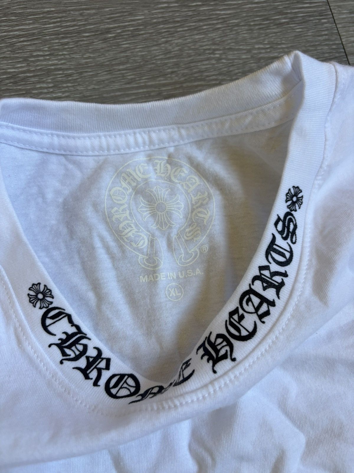 Chrome Hearts Chrome Hearts Neck Logo White LS Tee Size US XL / EU 56 / 4 - 4 Thumbnail