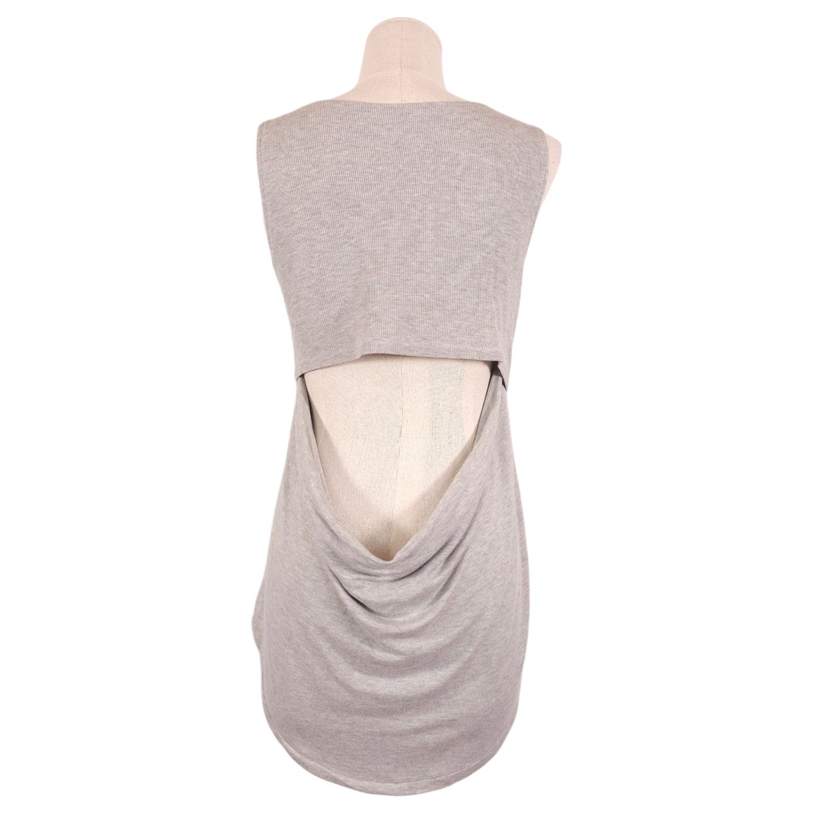 Beyond Yoga Beyond Yoga Open Back Draped Tank Top Gray Sz Small Size S / US 4 / IT 40 - 3 Thumbnail