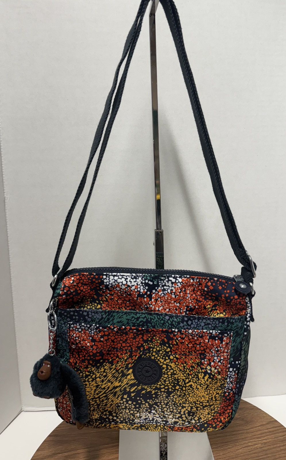 Other Kipling Crossbody Multicolor Splatter w Monkey Keychain NWOT Size ONE SIZE - 2 Thumbnail