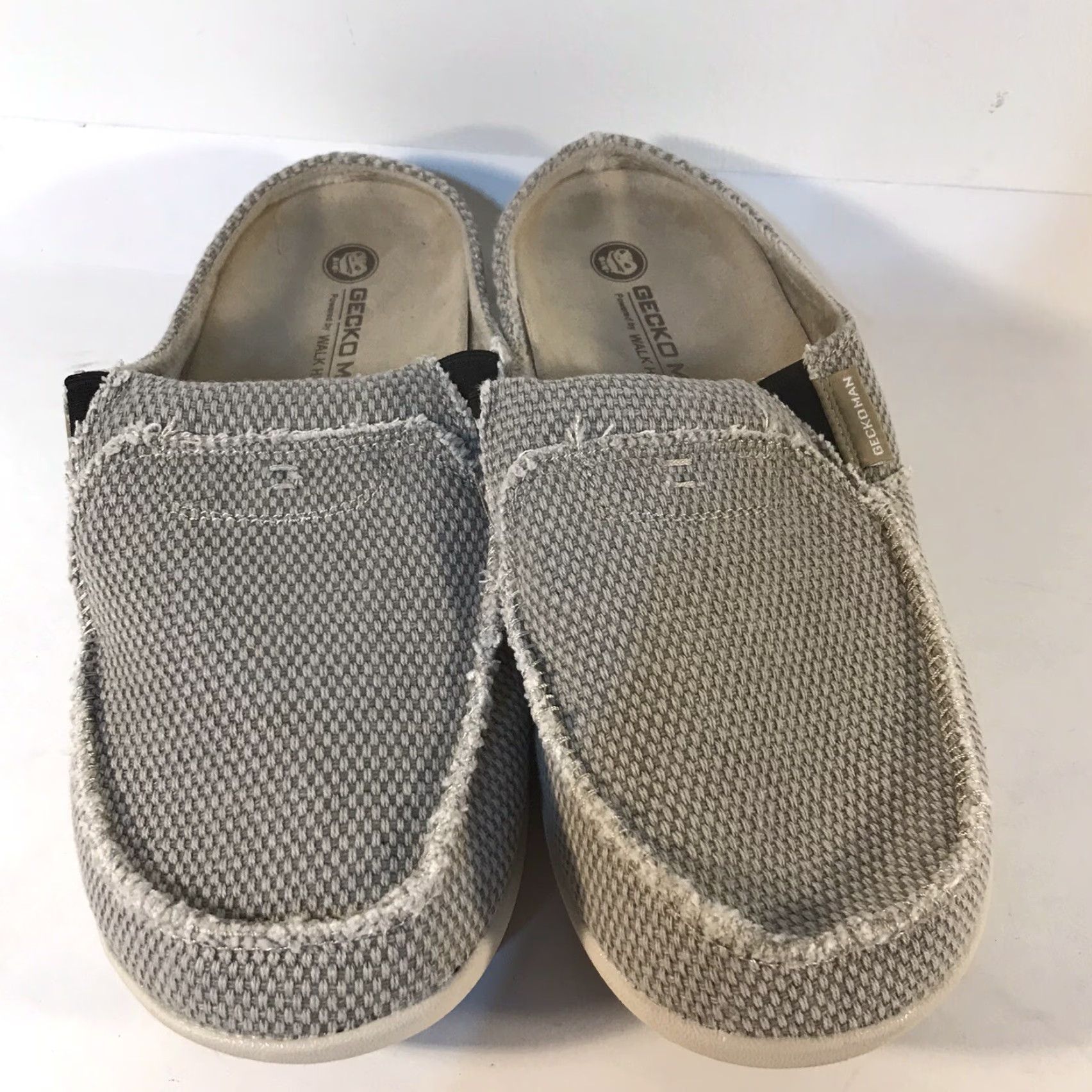 Vintage Geckoman Powered By Walk Hero Mens Gray Slip On Casual Slides Size 9 Cushioned Lightweight Size US 9 / EU 42 - 2 Thumbnail