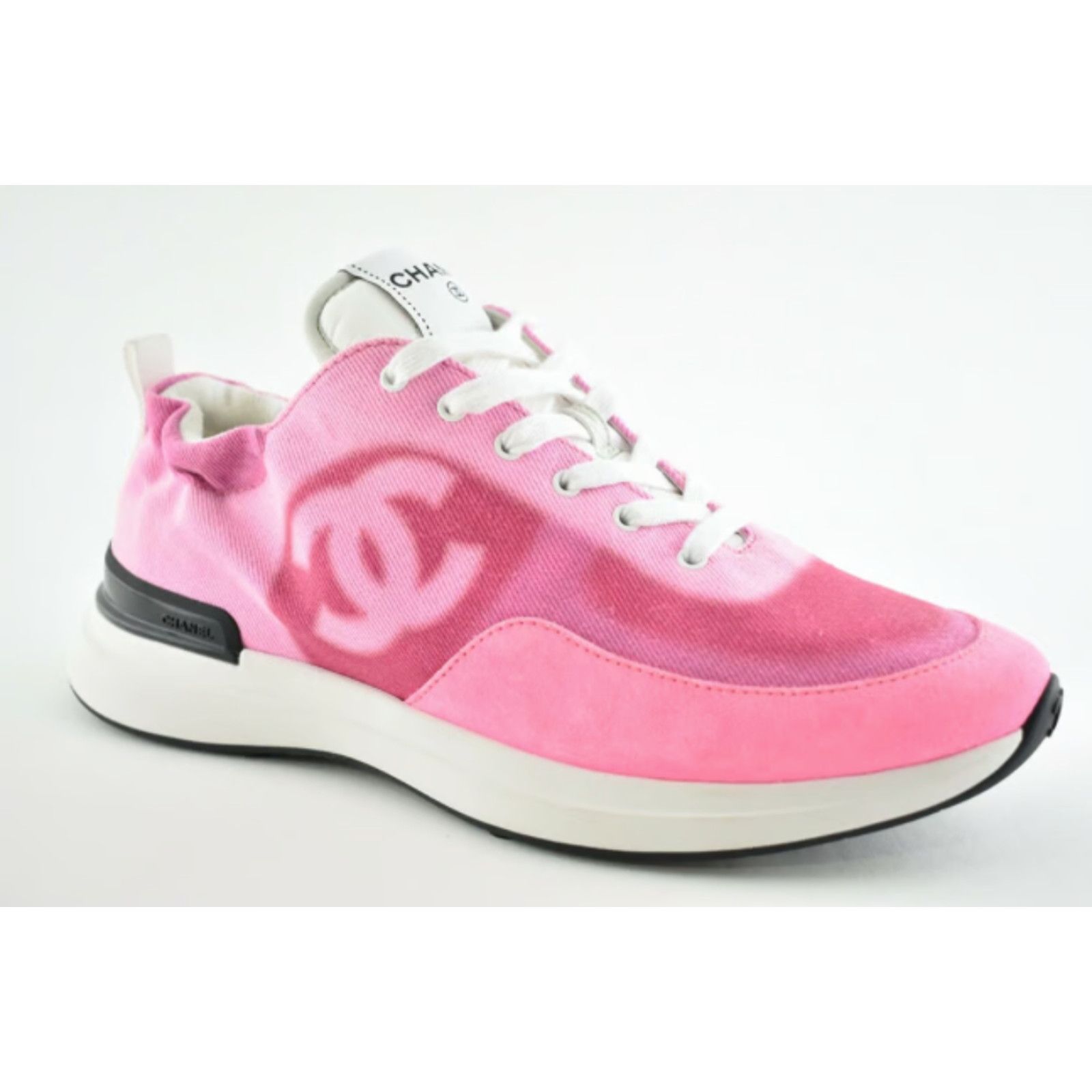 Chanel 21S CC Logo Lace Up Tie Low Top Trainer Sneaker 37 Size US 7 / IT 37 - 12 Thumbnail