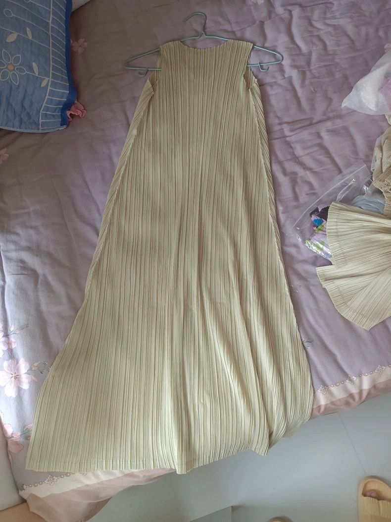 Issey Miyake issey miyake size:2 Light yellow vest dress Size XXS / US 00 / IT 34 - 3 Thumbnail
