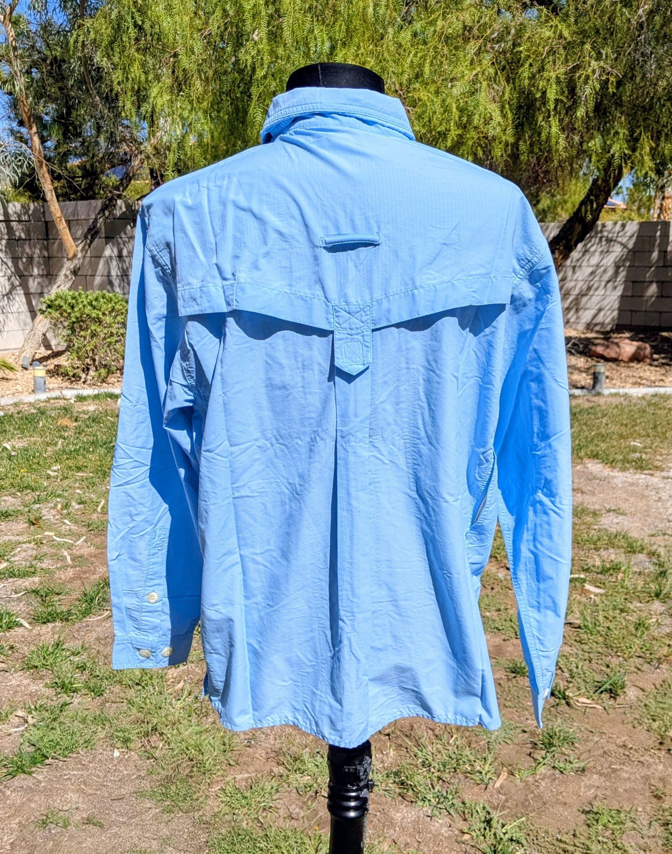 ExOfficio ExOfficio Adventure Travel Sky Blue Air Strip L/S Shirt Size US S / EU 44-46 / 1 - 4 Thumbnail