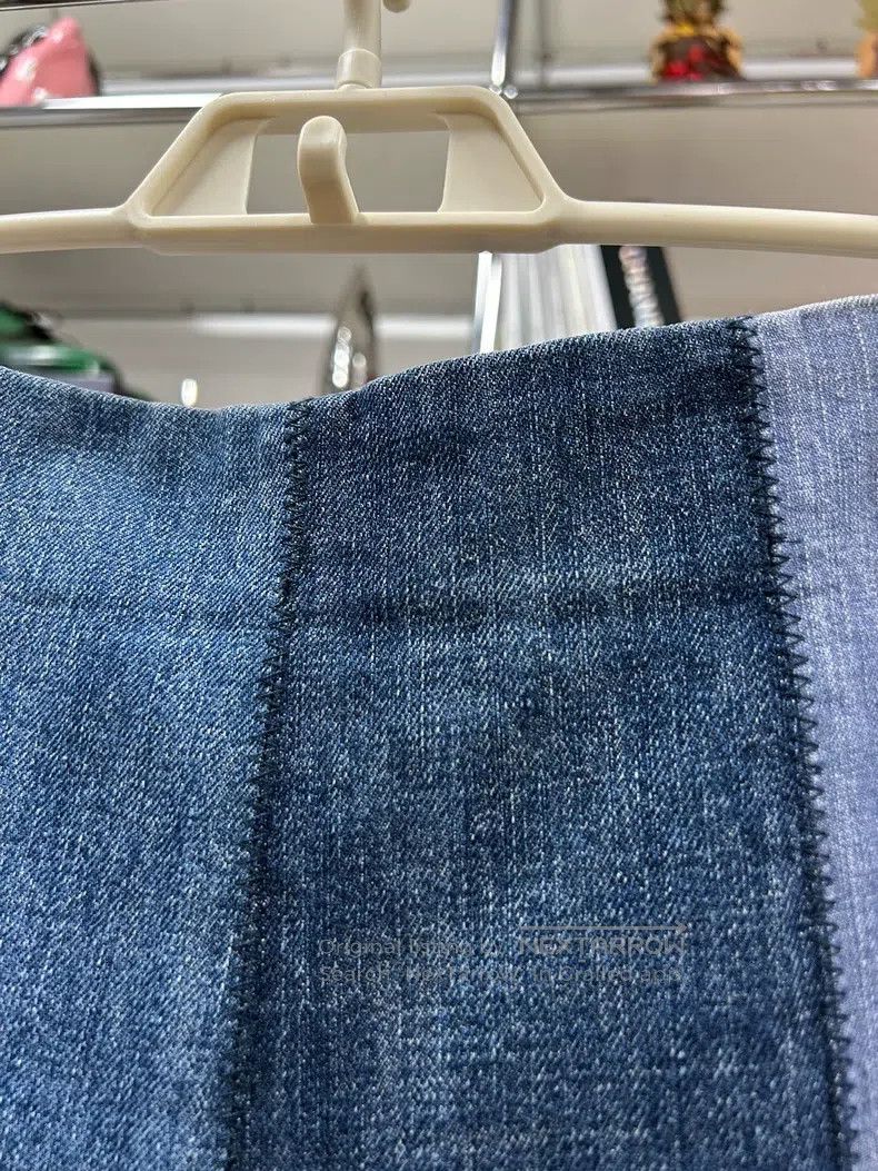 Dior Dior Blue gradient denim stitching skirt Size 25" / US 0 / IT 36 - 3 Thumbnail