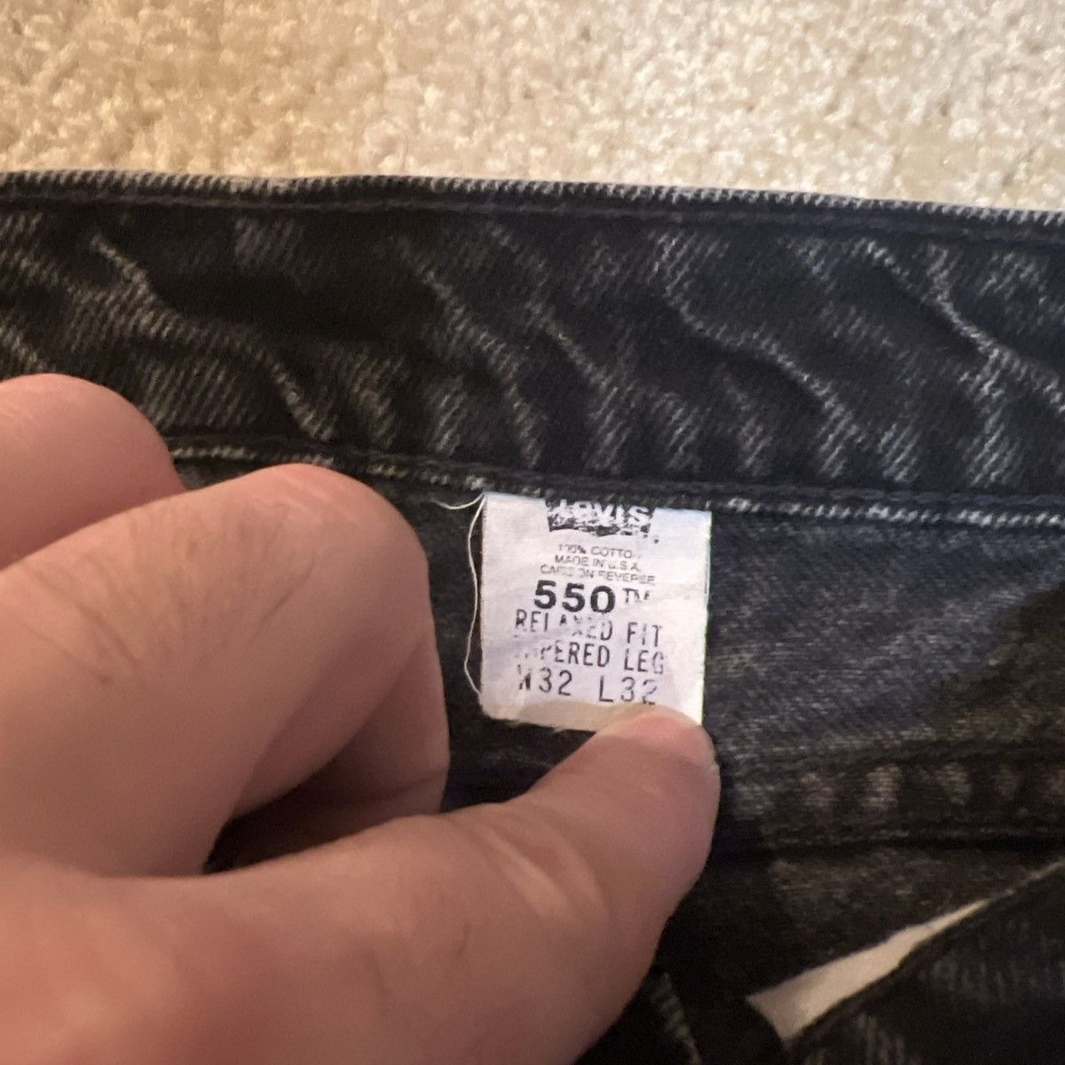 Levi's Vintage Clothing Vintage 550 Levi Strauss Custom Handmade Black Denim Punk Size US 32 / EU 48 - 10 Thumbnail