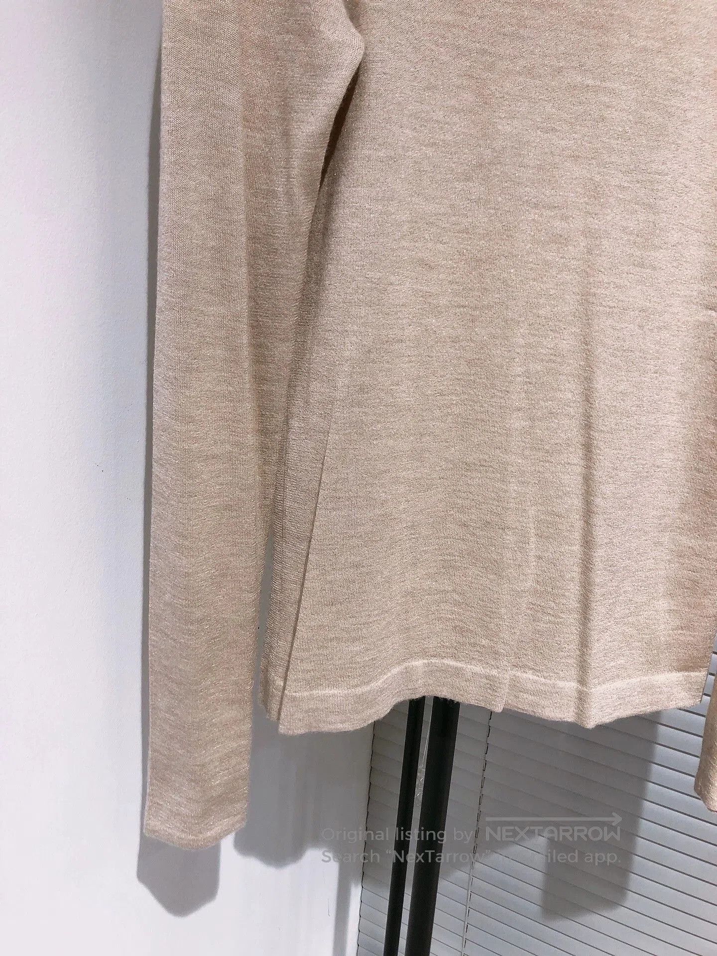 Brunello Cucinelli Brunello Cucinelli Beige Velvet Sweater. Size US XS / EU 42 / 0 - 3 Thumbnail