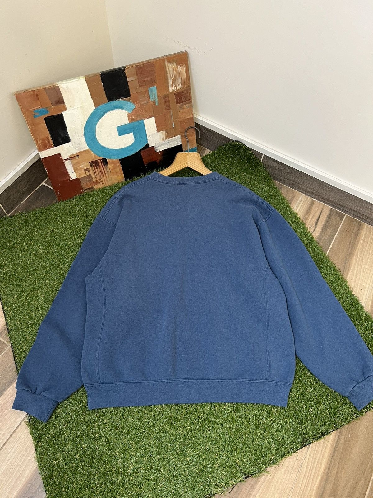 Russell Athletic Vintage Russell Athletic Blank Sweatshirt Mens Large Blue Size US XL / EU 56 / 4 - 7 Thumbnail