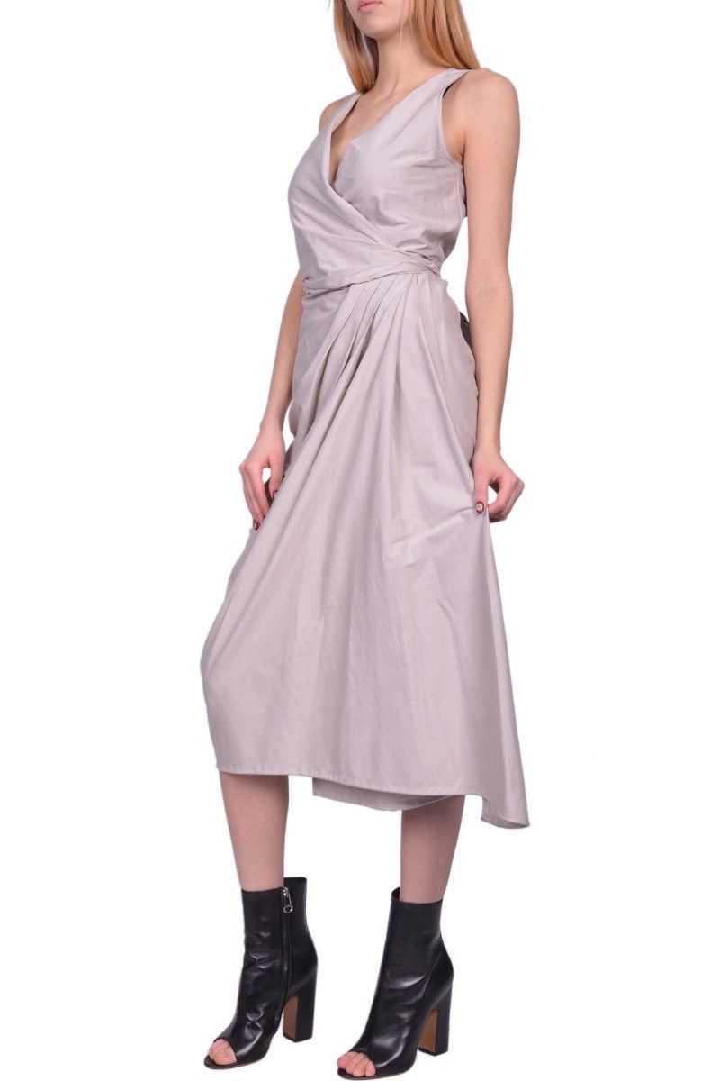Rick Owens Last Rick Owens Twill Cotton & Silk Midi Dress Size M / US 6-8 / IT 42-44 - 3 Thumbnail