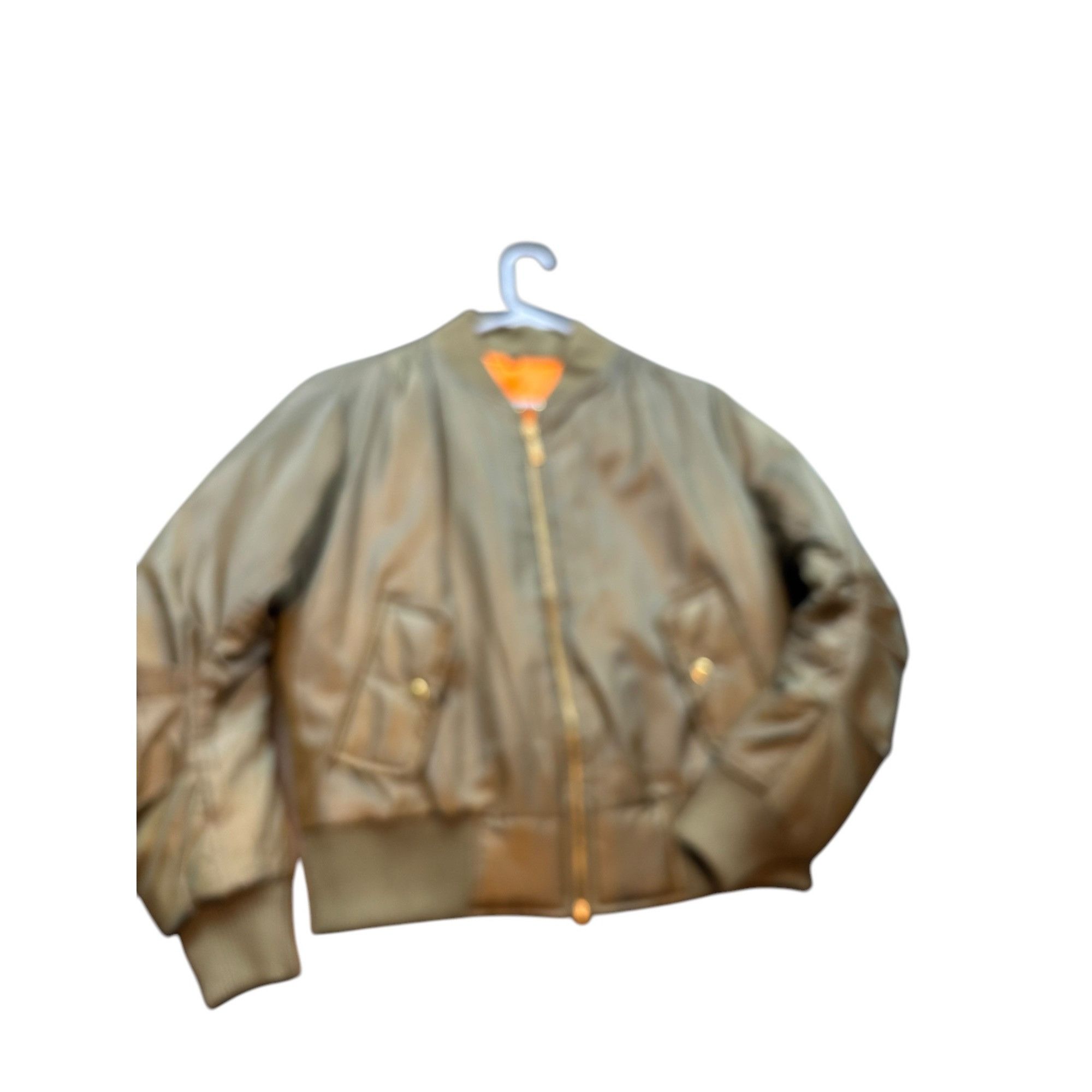 Other Vintage Olive Green Bomber Jacket With Orange Lining & Zip C Size US S / EU 44-46 / 1 - 3 Thumbnail