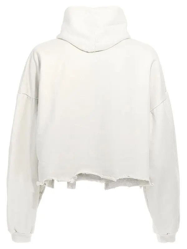 Balenciaga o1bcso1str0925 Cropped Hoodie in White/Blue Size US S / EU 44-46 / 1 - 2 Thumbnail