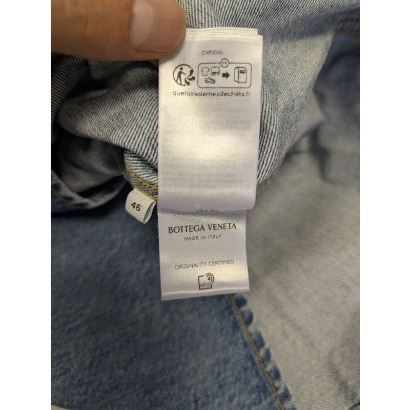 Bottega Veneta o1rshd1 Vintage Indigo Denim Shirt in Mid Blue Size US S / EU 44-46 / 1 - 20 Thumbnail