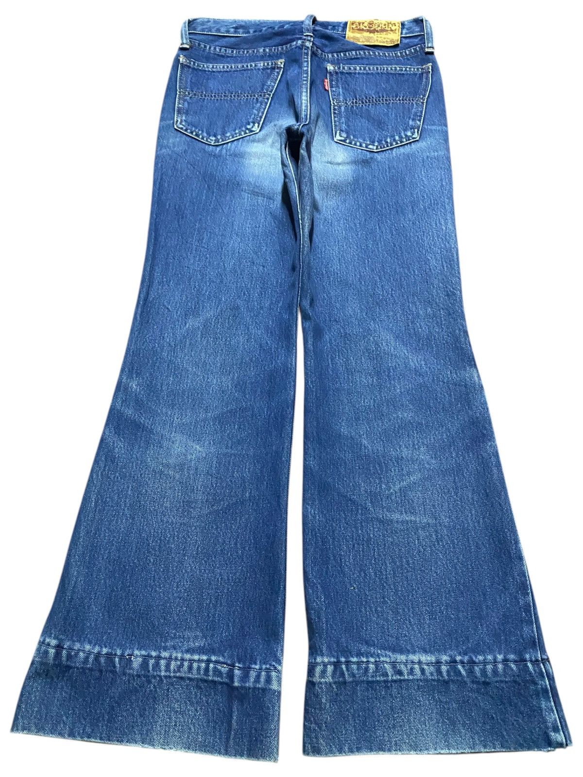 Big John Vintage Big John Blue Wash Distressed Flare Jeans Size US 27 - 2 Thumbnail