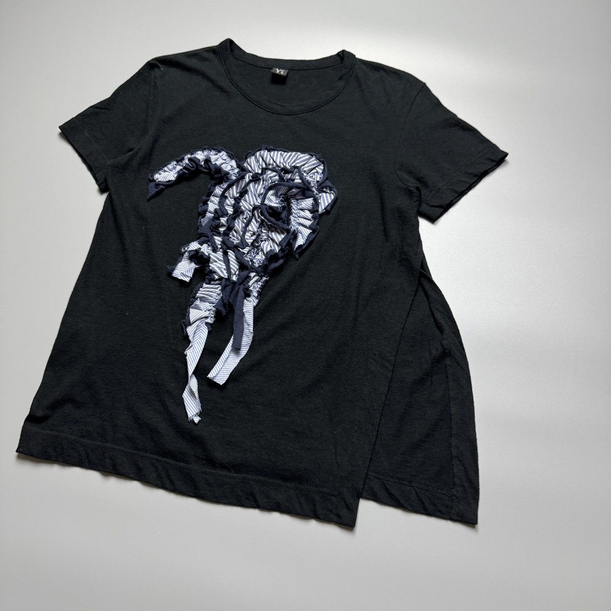 Y's Y’s By Yohji Yamamoto - Ruffled Slit Type Blouse Size XS / US 0-2 / IT 36-38 - 2 Thumbnail
