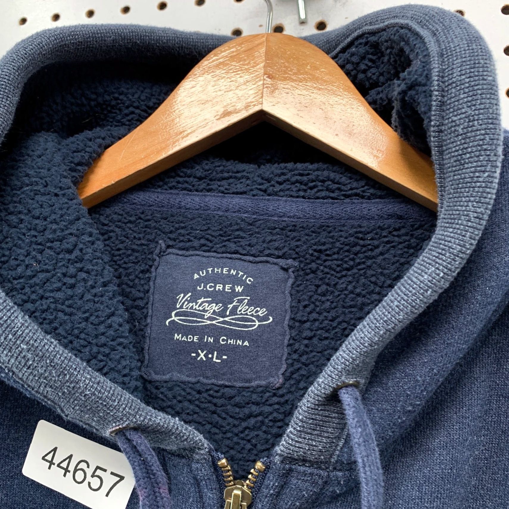 J.Crew JCrew Vintage Fleece Sweatshirt Hoodie Mens XL Blue Heavyweight Reverse Weave Size US XL / EU 56 / 4 - 4 Thumbnail