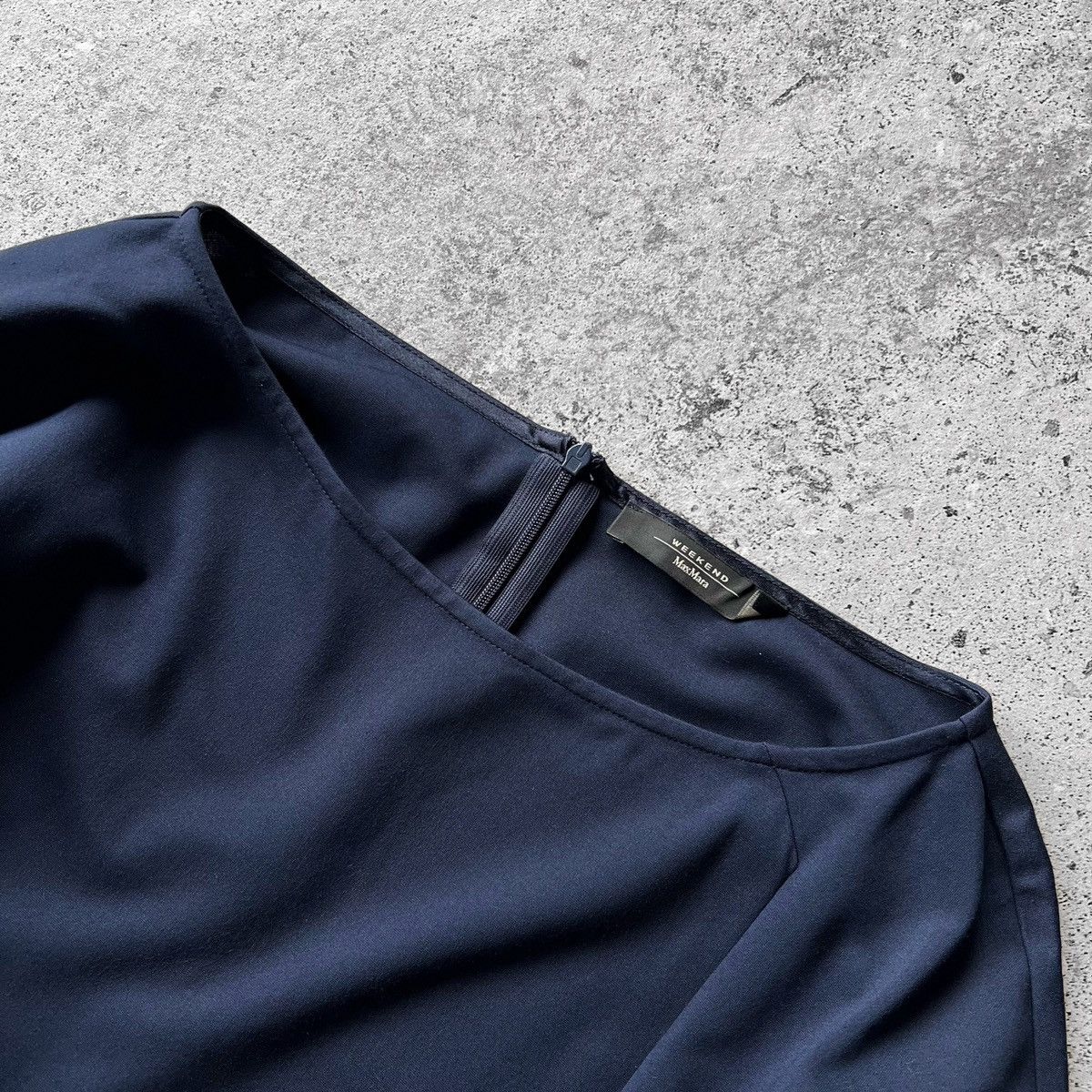 Max Mara × Weekend Max Mara Weekend Max Mara Womens Blue Jersey Boat Neck SS Dress Size S / US 4 / IT 40 - 6 Thumbnail
