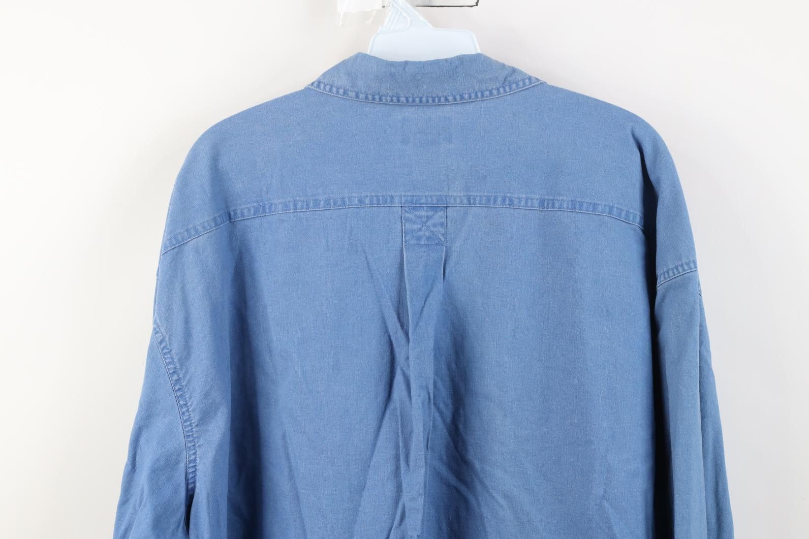 L.L. Bean Vintage LL Bean Stonewash Heavyweight Collared Button Shirt Size US XXL / EU 58 / 5 - 13 Thumbnail