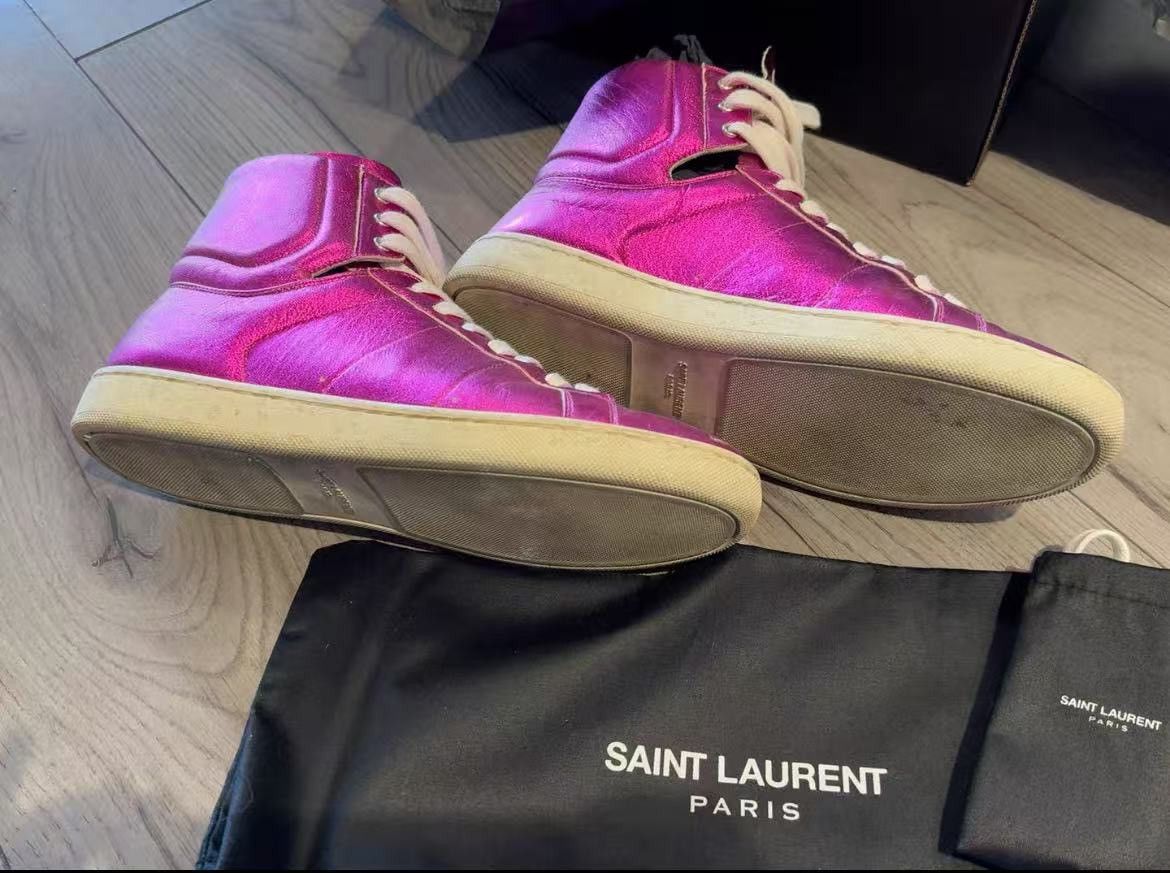 Saint Laurent Paris Saint Laurent paris SL-01 pink hi-top Size US 6.5 / IT 36.5 - 2 Thumbnail