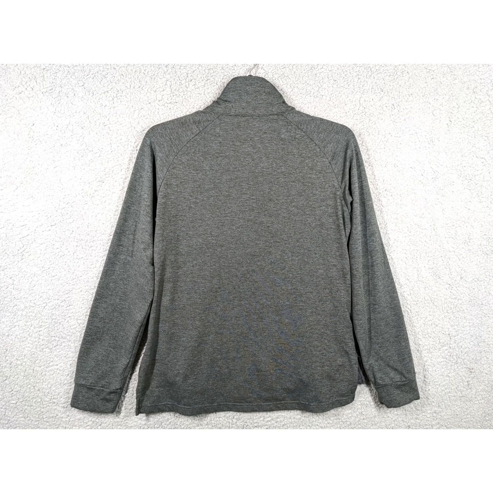 Marine Layer Marine Layer WEEKEND SPORT 1/4 Zipper Long Sleeve Gray Top S Womens Blouse V-Neck Fashion Polyester Spandex Solid Casual Size S / US 4 / IT 40 - 2 Thumbnail