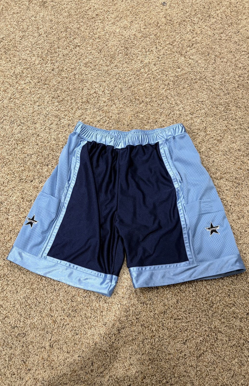 Supreme Supreme Side Pocket Basketball Short Blue | Grailed
