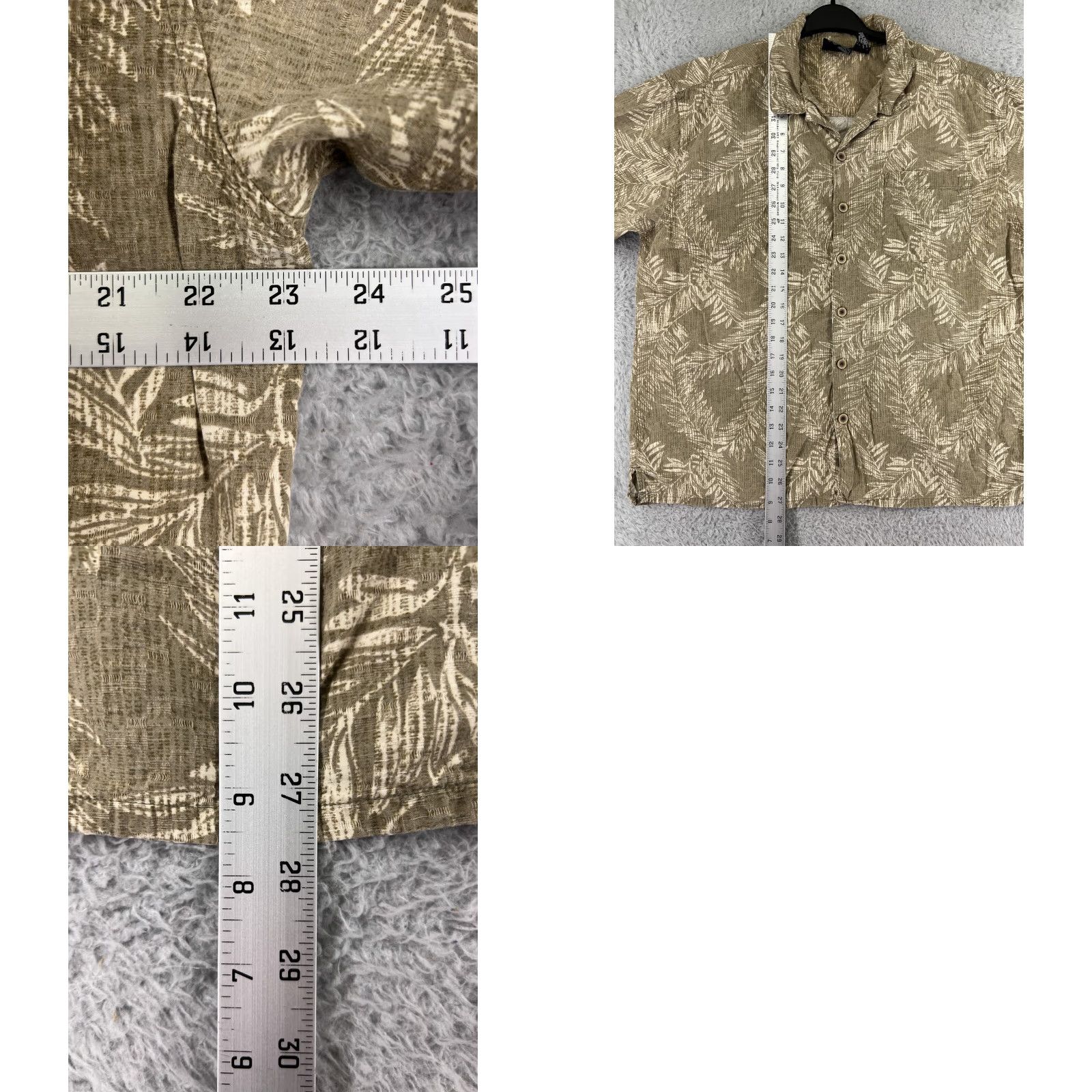 Ocean Pacific Ocean Pacific Shirt Mens Large Beige Floral Palm Pattern Button Up Hawaiian Camp Shirt Size US L / EU 52-54 / 3 - 9 Thumbnail