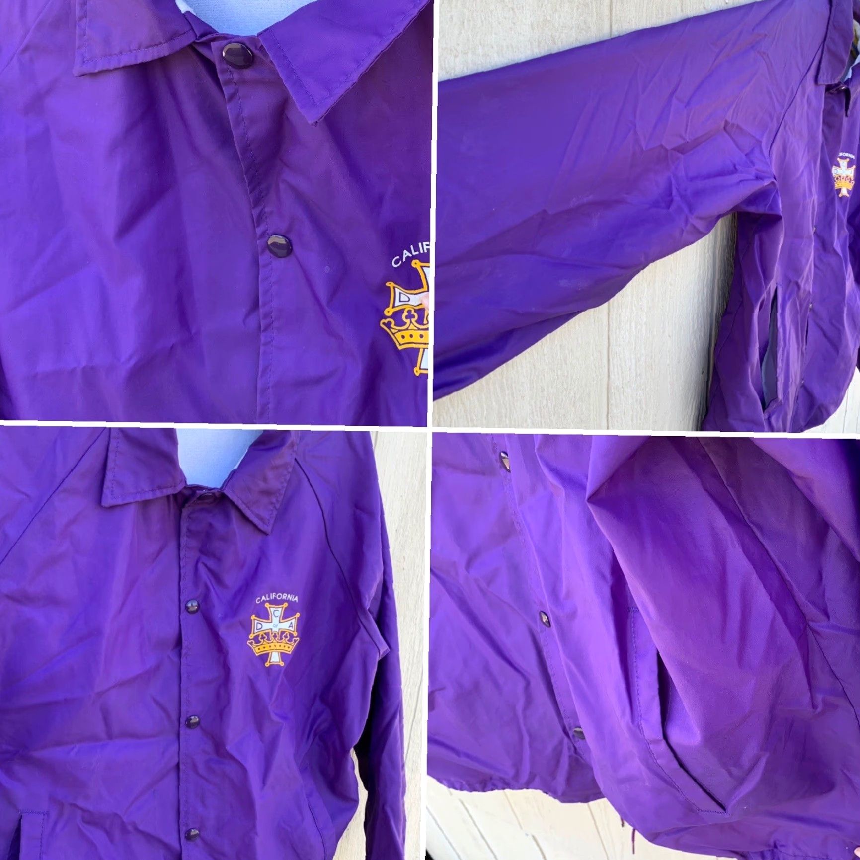 Vintage VINTAGE Nemesis Sportswear California C D of A Windbreaker Jacket Men XL/XXL Purple Windbreaker 80s Retro Catholic Daughters America Baja California Size US XL / EU 56 / 4 - 6 Thumbnail