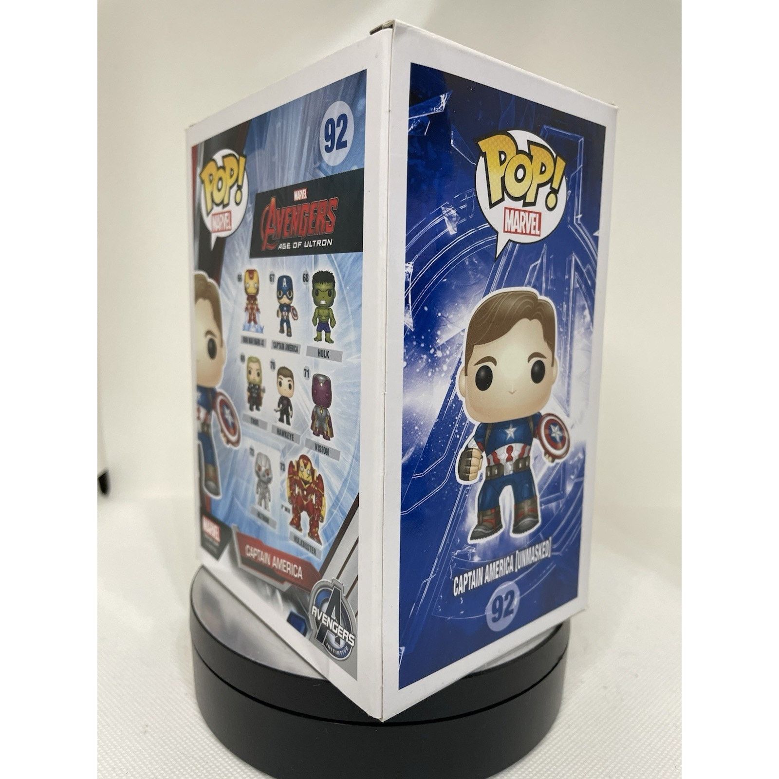 Marvel Comics Funko Pop Captain America Unmasked 93 Signed By Chris Evans Size ONE SIZE - 6 Thumbnail