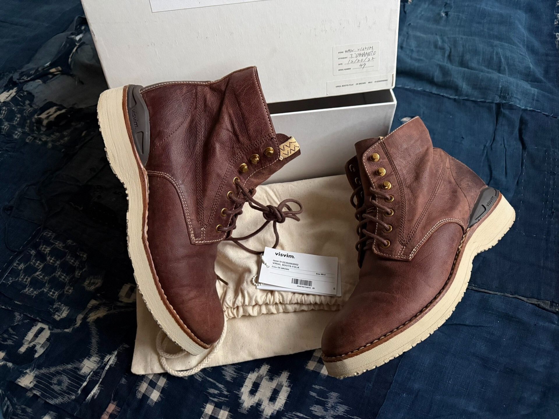 Visvim VISVIM Virgil Folk Boots in Dark Brown Size US 8.5 / EU 41-42 - 1 Thumbnail
