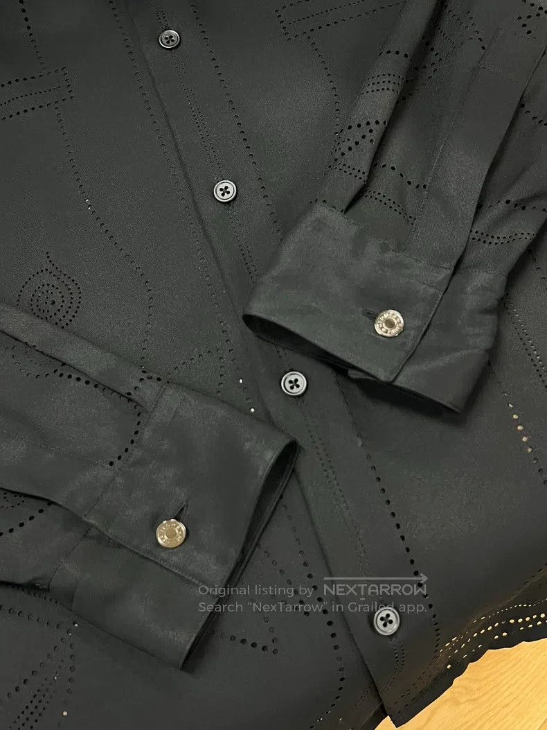 Hermes Hermes Laser Cutout Pattern 100% Mulberry Silk Shirt, Show Size XS / US 0-2 / IT 36-38 - 6 Thumbnail