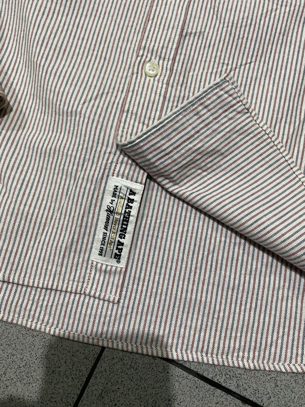 Bape A Bathing Ape Stripe Longshirt Bape Size XS / US 0-2 / IT 36-38 - 6 Thumbnail