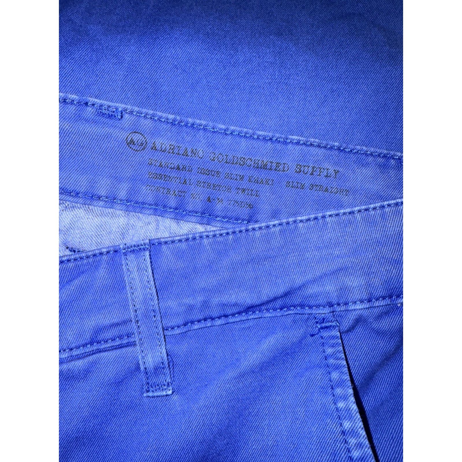 Vintage AG Adriano Goldschmied Pants 30x33 blue Slim Straight Stretch 49 Mens Size US 30 / EU 46 - 2 Thumbnail