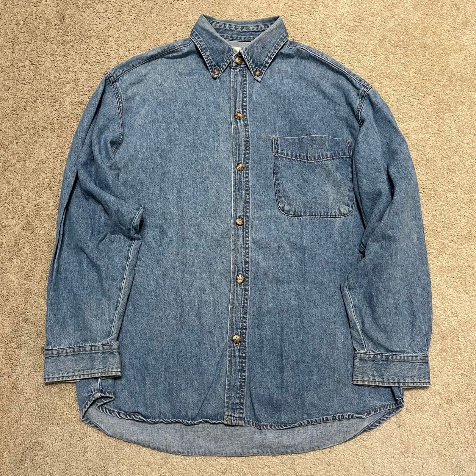 Other Vintage Union Bay Deep Faded Blue Denim Button Up Medium Size US M / EU 48-50 / 2 - 1 Thumbnail