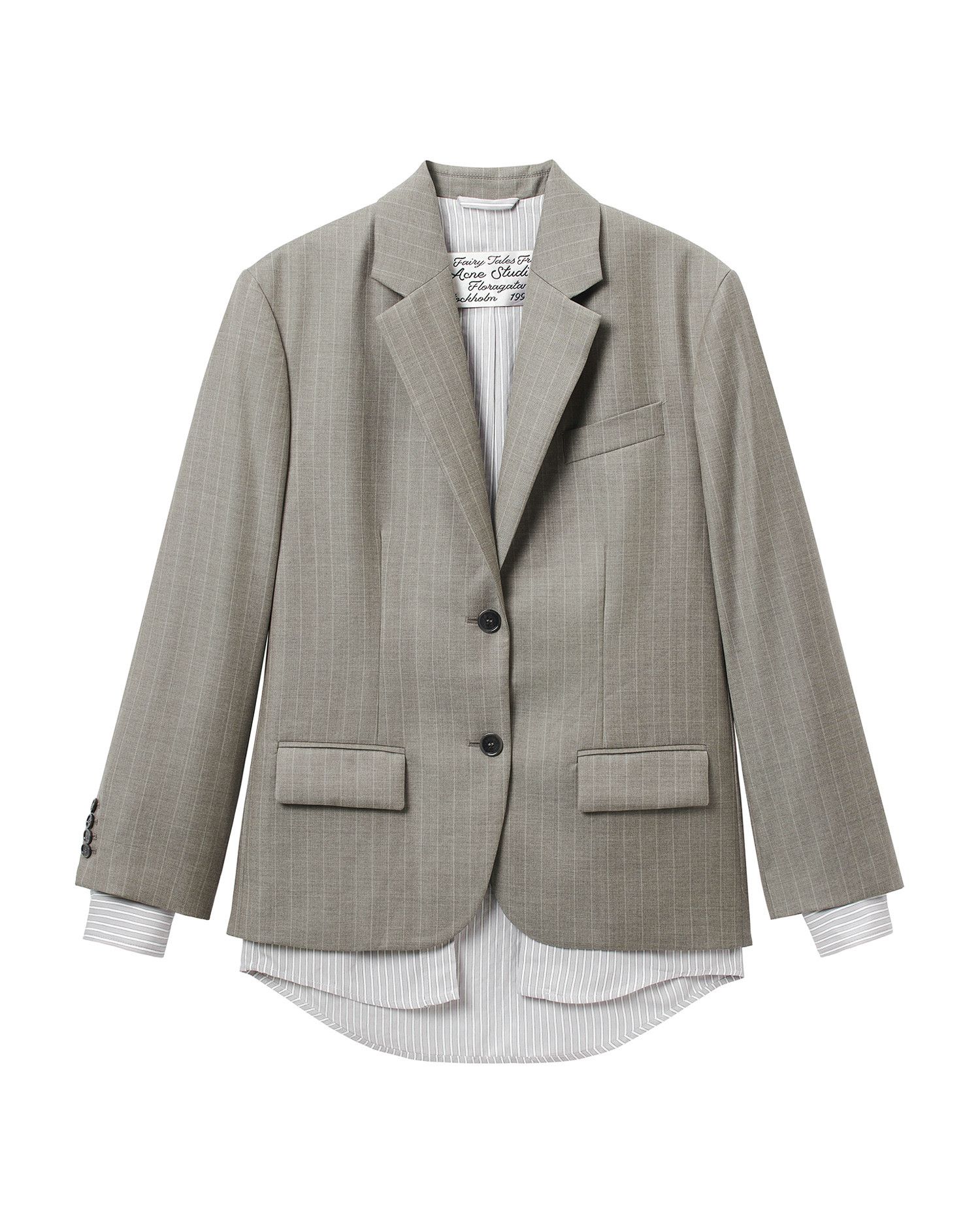 Acne Studios Acne Studios Stripe Spliced Design Blazer Jacket Size XS / US 0-2 / IT 36-38 - 1 Thumbnail