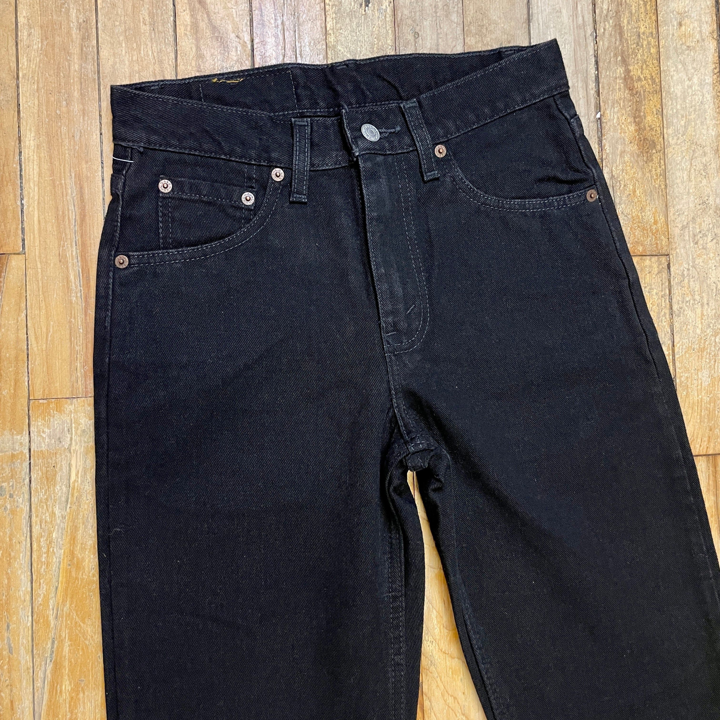 Levi's Deadstock Vintage Levi's Black 516 Slim Fit Straight Leg Denim Jeans Made In Canada 29" Waist Size US 29 - 3 Thumbnail