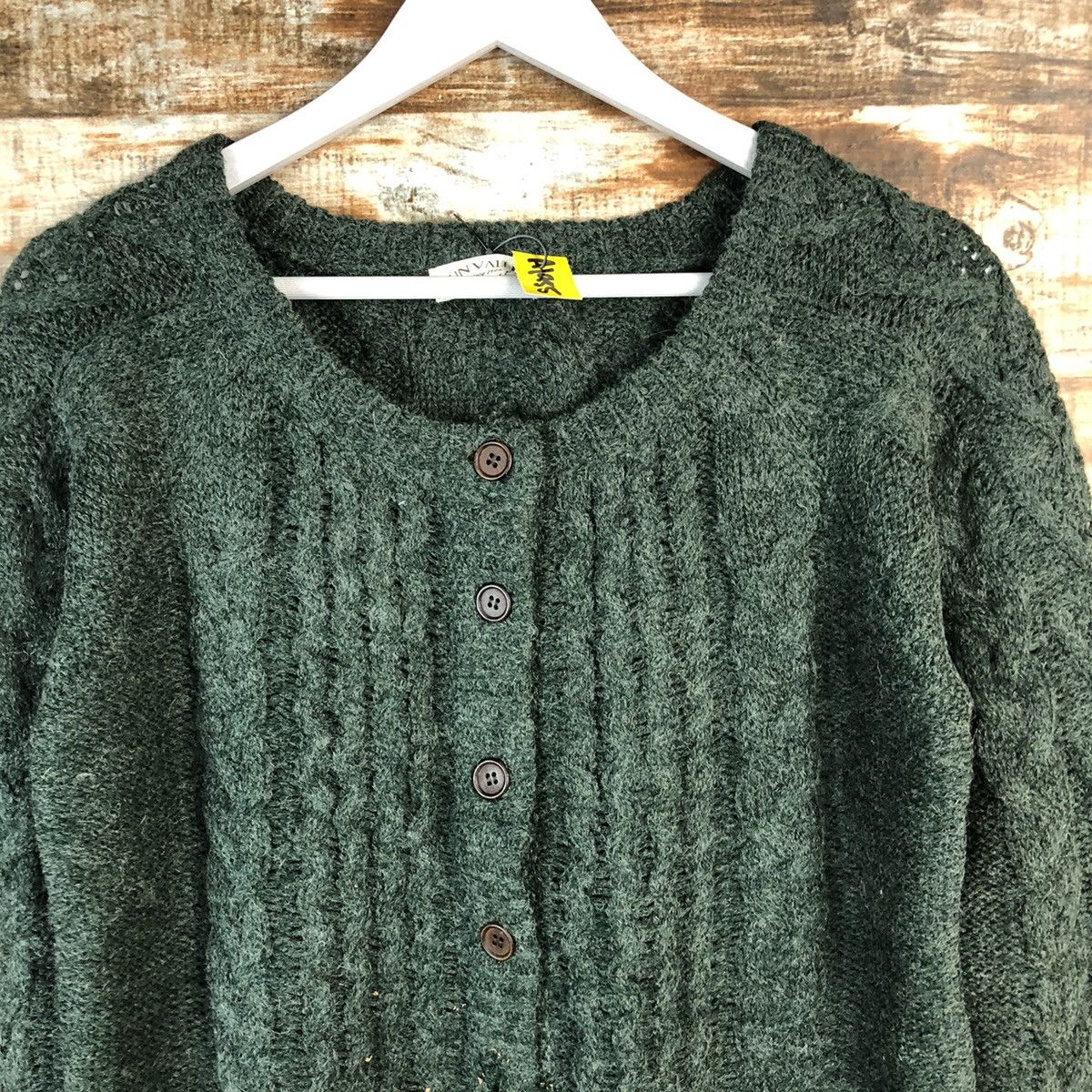 Homespun Knitwear × Japanese Brand Sun Valley Green mohair Patterned Cardigans Knitwear #A1955 Size M / US 6-8 / IT 42-44 - 5 Thumbnail