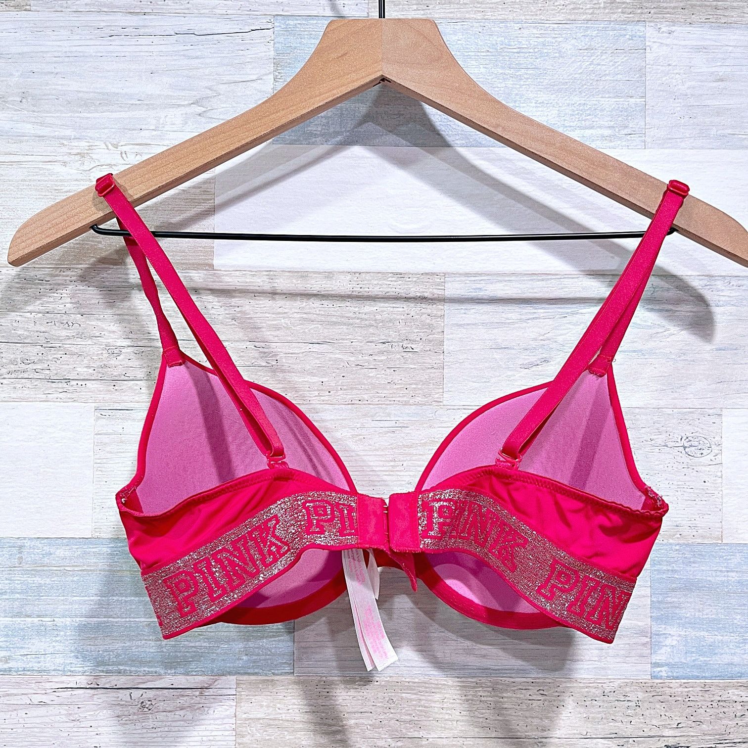 Victoria's Secret Victorias Secret Everywhere T Shirt Bra Red Band Lined 32D Size ONE SIZE - 2 Thumbnail