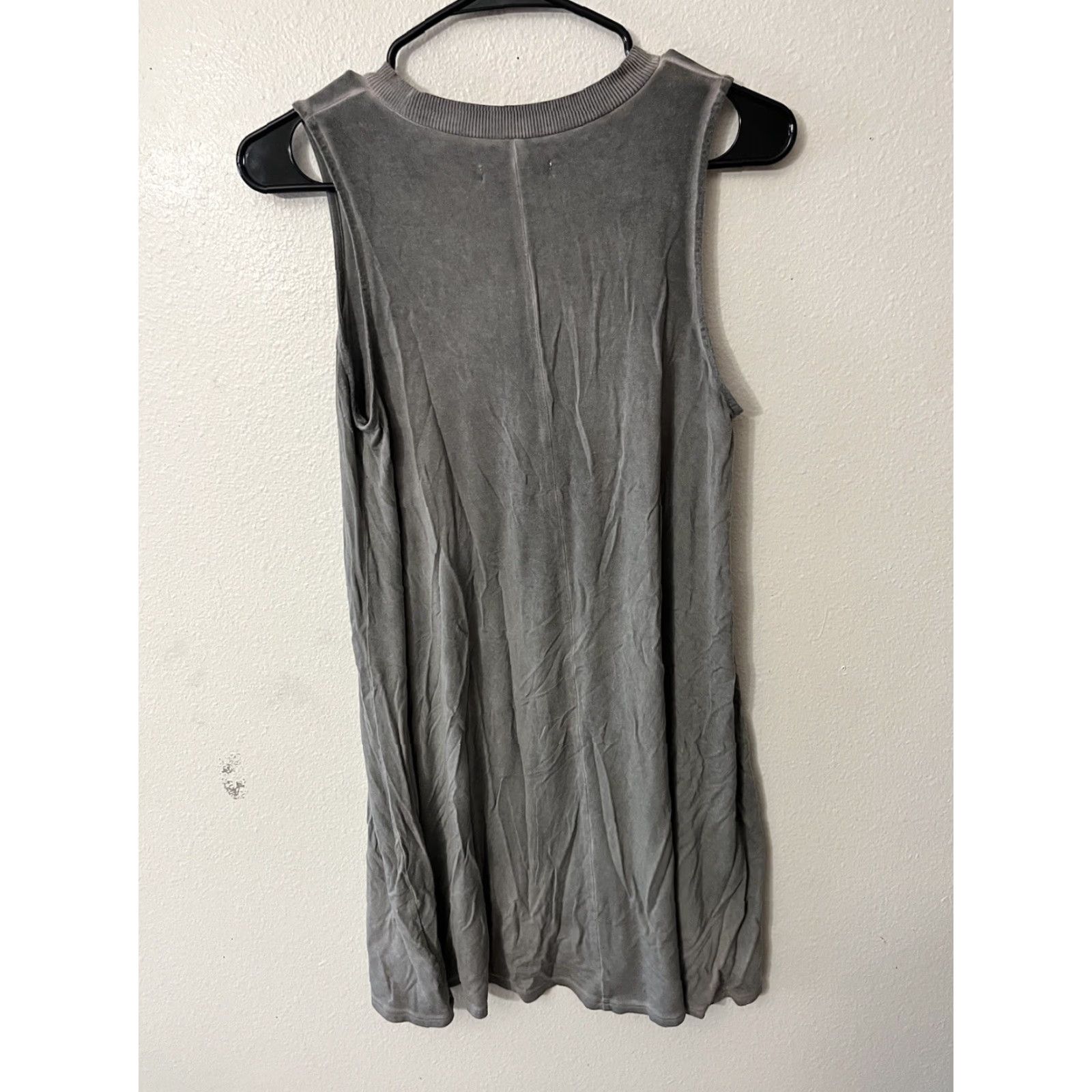 American Eagle Outfitters American Eagle Gray Mini Dress Womens Medium Viscose Blend Sleeveless Halter Ruffle Beach Bohemian Size M / US 6-8 / IT 42-44 - 3 Thumbnail