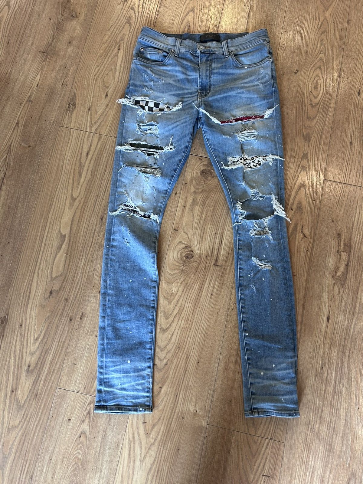 Amiri amiri ss18 blue art patch jeans Size US 32 / EU 48 - 1 Thumbnail