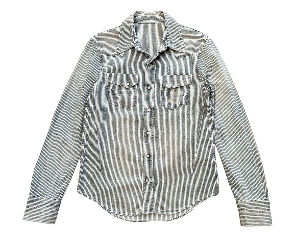 Number (N)ine Number (N)ine S08-NNS001C Zippo Hickory Denim Shirt Size US S / EU 44-46 / 1 - 2 Thumbnail
