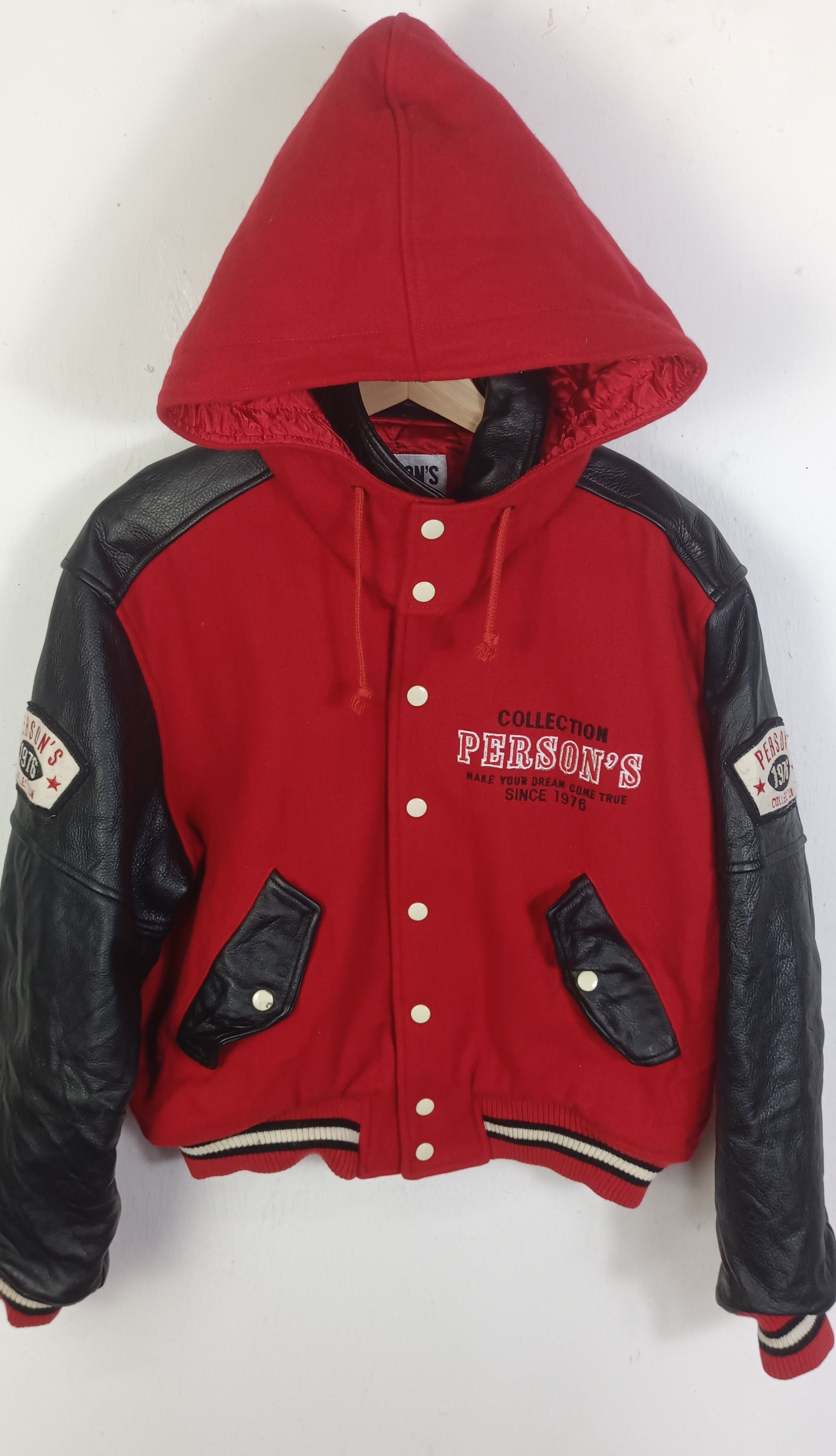 PERSON'S Vintage Person's An Atircle Collection Wool & Leather Jacket Size US L / EU 52-54 / 3 - 4 Thumbnail