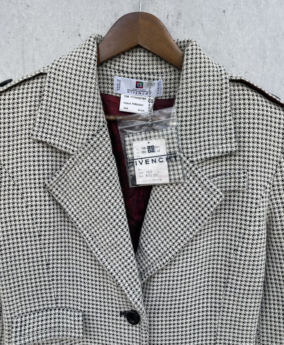 Givenchy Givenchy Women's Houndstooth Pattern Single-breasted Coat Size M / US 6-8 / IT 42-44 - 5 Thumbnail