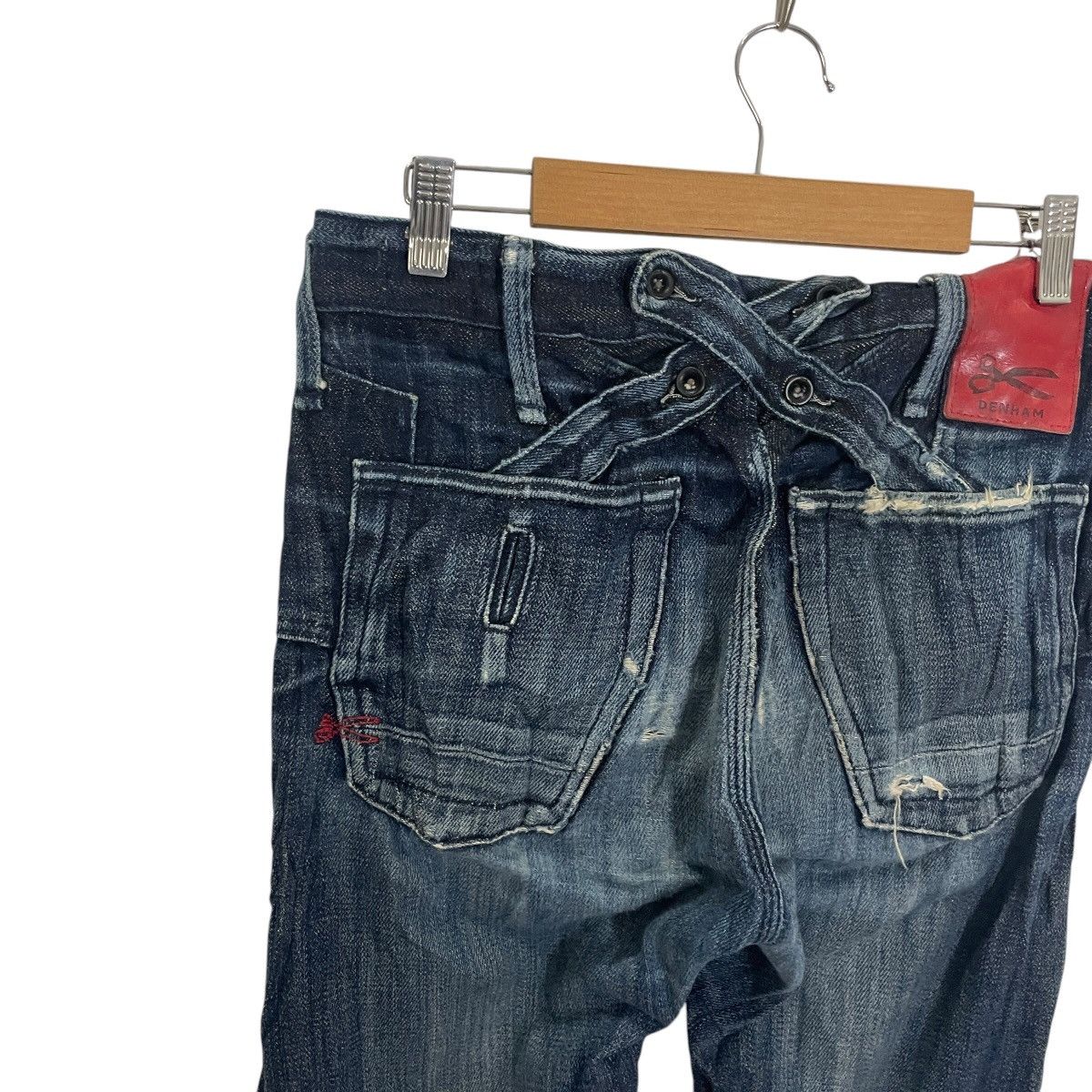 DENHAM Vintage Denham Japan Artisan Rare Buckle Denim Size US 30 / EU 46 - 12 Thumbnail