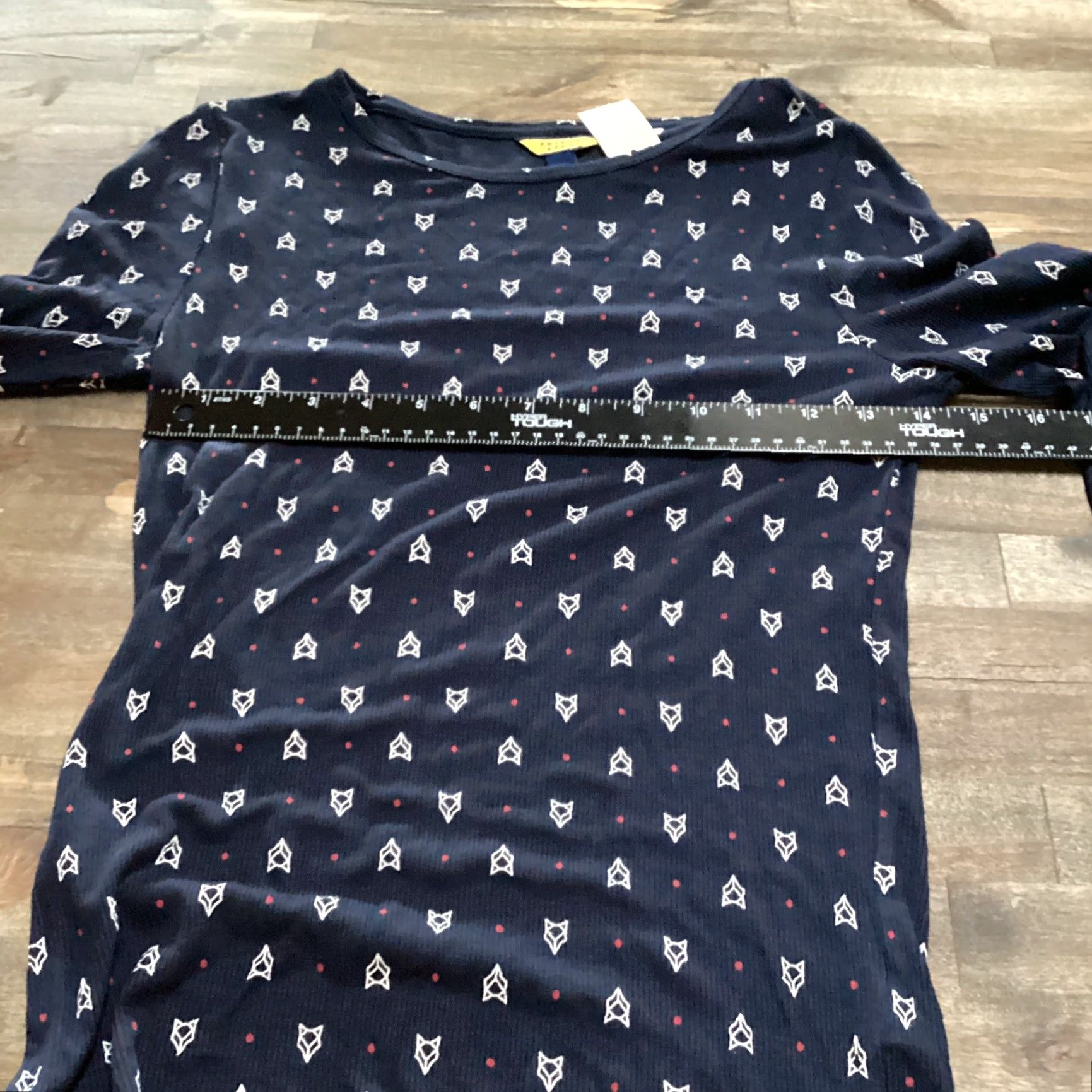 Prince Prince & Fox Thermal Top Junior L Blue Round Neck Long Sleeve Fox Head Print Size L / US 10 / IT 46 - 5 Thumbnail