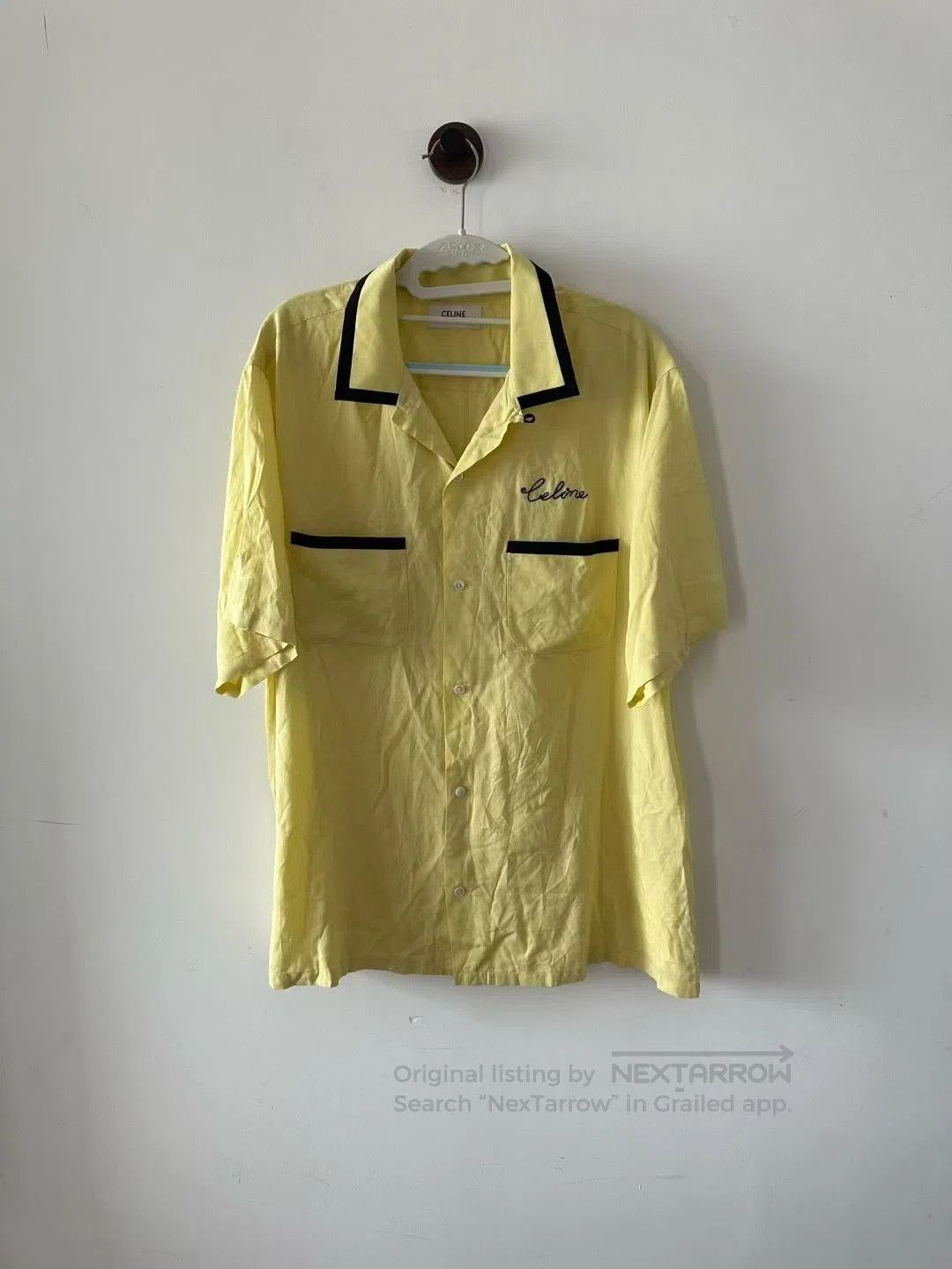 Celine Celine Yellow Embroidered Logo Short. Size US M / EU 48-50 / 2 - 1 Thumbnail
