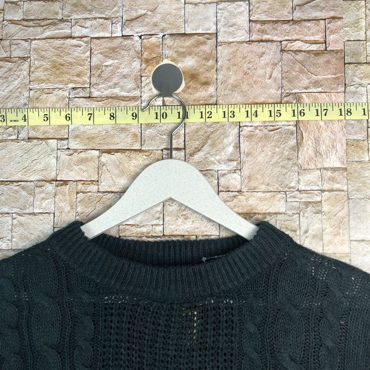 Homespun Knitwear × Japanese Brand Earth Music Dark Green cable Knitwear vintage #A899 Size US L / EU 52-54 / 3 - 4 Thumbnail