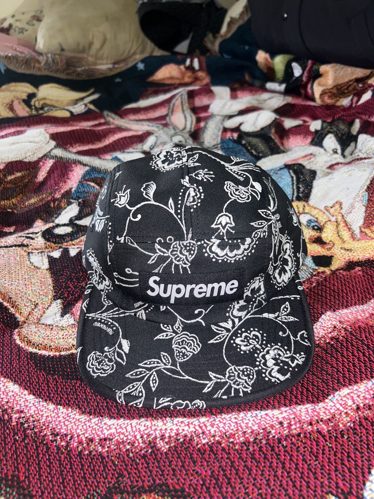 Supreme Reflective Stitch Camp Cap 黒色 Supreme Camp Cap | Grailed