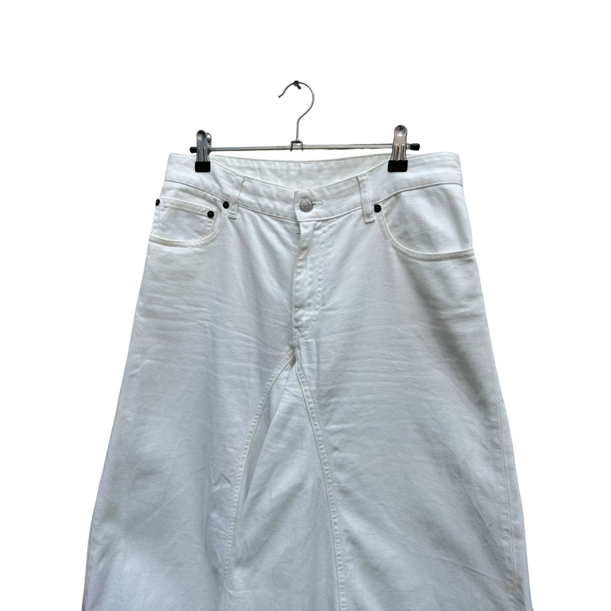 Maison Margiela White Denim Wide Leg Jeans Size 28" / US 6 / IT 42 - 4 Thumbnail